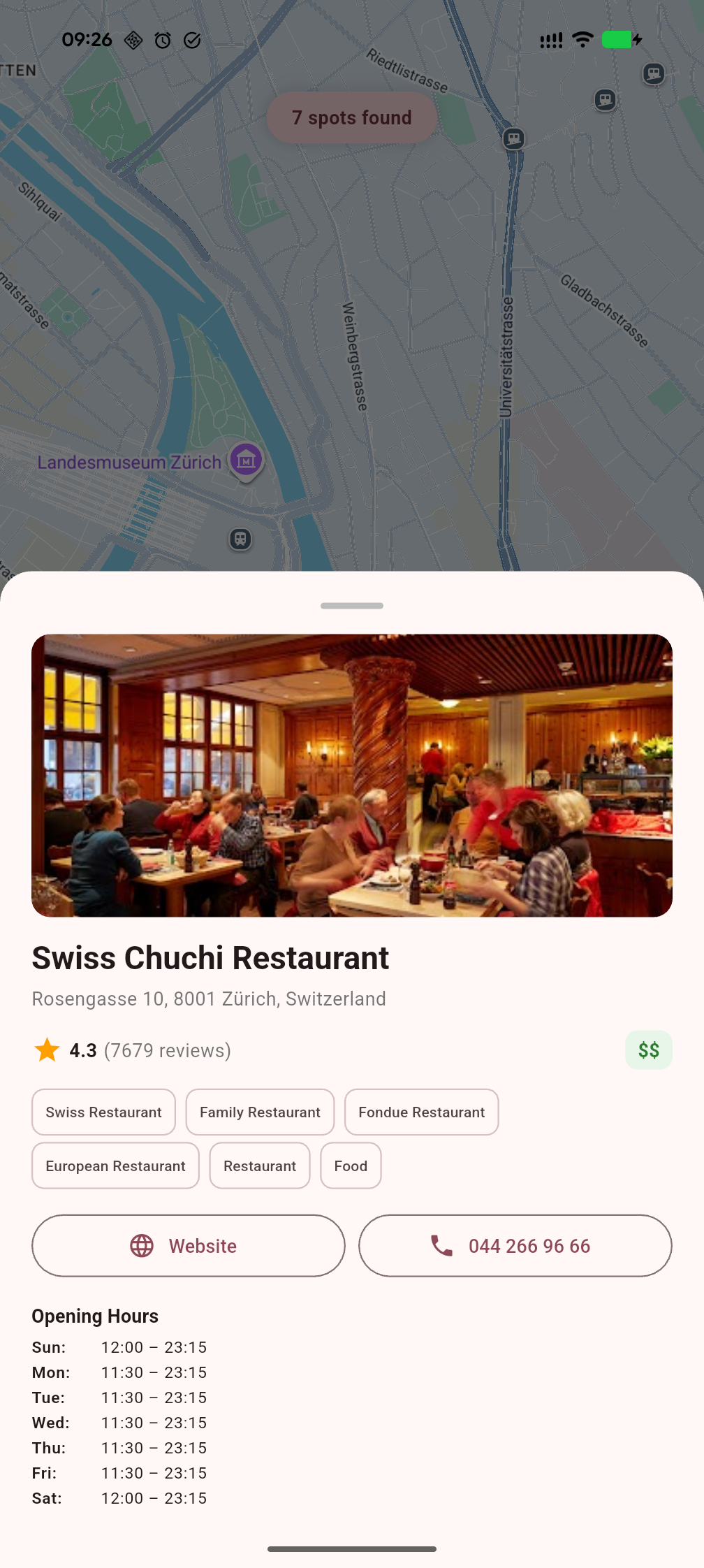 Dinner Date place list